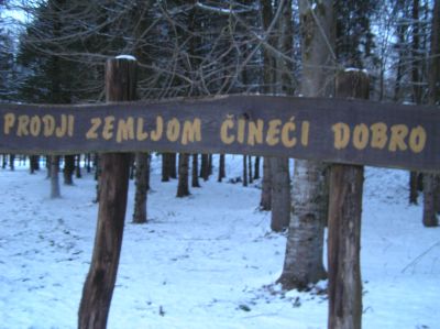 Vandra genom världen och gör gott. I Romerska skogen.